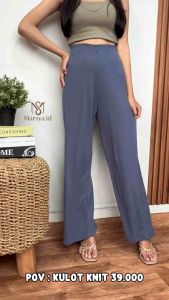 Marsya | Gea Celana Kulot Knit Highwaist - Kulot Pants Premium Tebal