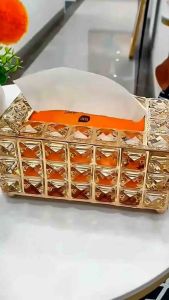 Kristal Kotak Tisu Gold Tempat Tissue kotak tisu mobil tempat tisu estetik kotak tisu emas