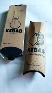 KARDUS KEMASAN KEBAB COKLAT TARIKAN ISI 100PCS UKURAN 24X9CM JUMBO