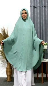 Instan Bergo Crinkle NONPAD JUMBO OVAL Hijab U Shape bahan Crinkle Airflow Premium GAZALA HIJAB