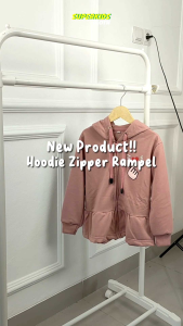 Superkidscloth Jaket Hoodie Zipper Anak Perempuan Rampel 2-11 Tahun