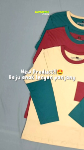 KAOS ANAK COWOK/ PAKAIAN ANAK LAKI-LAKI LENGAN PANJANG THREE TONE 1-11 TAHUN BRAND SUPERKIDS CLOTH