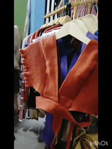 Atasan Crop Auter Rompi Rajut Wanita/Vest Knit Ruffle Pinay