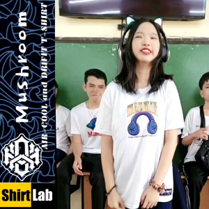 Shirtlab Clothing Mushroom Design Drifit ActiveDry T-Shirt for Men & Women – Quick Dry Lightweight Breathable Sublimation Print Casual Sports Shirt