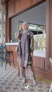 LAUREN SETELAN WANITA MUSLIM SILK MOTIF BY VENTE
