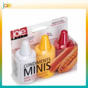 Joie Authentic/Original Set of 3 Mini Condiments Bottles Condiment Holder Dispenser