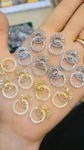 Charm nail đính móng tay cao cấp đá siêu sáng lấp lánh không bay màu mẫu charm nơ túi tiền đồng xu chiếc dép siêu đẹp