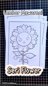 Lembar mewarnai anak Seri Flower - Coloring - iyasayuriart