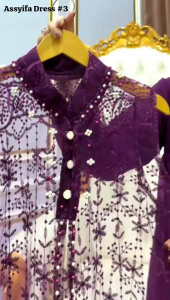 Assyifa dress gamis wanita dewasa busana muslimah wanita dewasa ceruti lebaran kondangan pesta terbaru kekinian best seller viral fyp