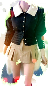 TM H375 Cardigan Daisy knitted shirt collar import