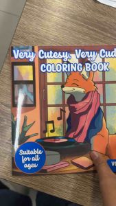Very Cutesy and Very Cuddly Coloring Book (Volume 4 - Fox) – Cute Animals Doing Cozy Things - Suitable For All Ages!