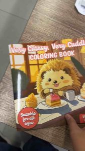 Very Cutesy and Very Cuddly Coloring Book (Volume 3 - Hedgehog) – Cute Animals Doing Cozy Things - Suitable For All Ages!