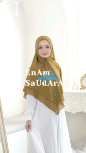 Khimar Ceruty 2 Layer & Kerudung Payet Terbaru 2024