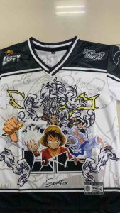 Jersey onepiece monkey d luffy gear 5 untuk anak usia 7 sampai 12 tahun