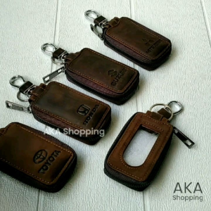 GK MERK08 | Dompet STNK Gantungan Kunci Mobil | Remote Keyless Mobil | Kulit Sapi Asli | Genuine Leather