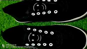 Sepatu Wanita Sneakers Motif Smile Hitam Lucu Kanvas Poxing COD