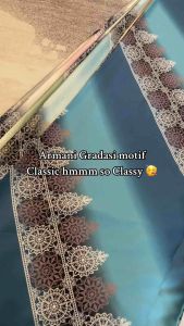 Bahan Kain Satin Armani Silk Gradasi Motif Ombre Gradient 2 warna multicolour