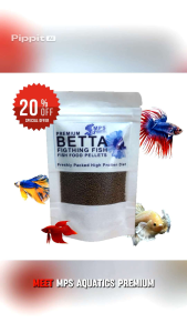 MPS Aquatics High Protien Betta Fighting Fish Food Floating Pellets - 50 Grams