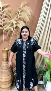 Daster jumbo resleting depan ld 120cm BB 85kg aman