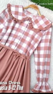 Tatiana dress gamis anak tanggung terbaru 2024 baju muslim anak baju gamis korean style usia 6-12 tahun
