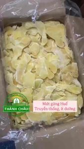 Mứt Gừng Huế Hiệu Út Đẩu Đặc Sản Cố Đô - Thơm Cay Đặc Biệt - Túi Zip Date Mới - Hàng Công Ty