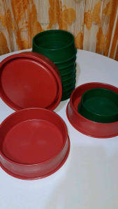 Rubberized Pot color Red Big can be used for dog bowlcat and chicken pot Federer