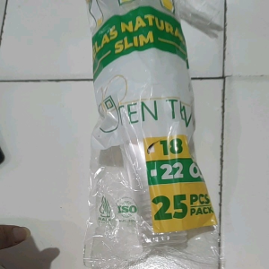 Ten Ten Gelas Natural Slim 18oz / Gelas Datar 18oz slim isi 25 Pcs - Paket 25 Pcs Kapasitas 18 OZ