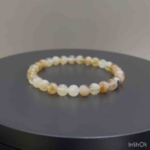 CW Manila - AD0NIS Stretch Bracelet - Citrine Stone Beads 6mm with Spacer - Semi-Precious Stones Stretch Bracelet
