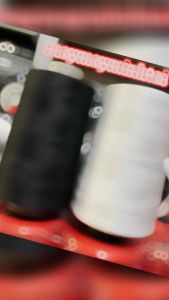 Chỉ May 40/2 Trắng/Đen 5000m