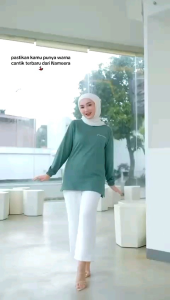 kaos atasan wanita nameera motif LOGO