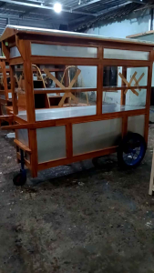 gerobak dagang full kaca