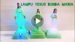 Lampu meja Yesus Bunda Maria/ hiasan meja lampu/ patung bunda yesus/ ornament hiasan meja natal