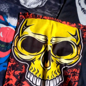 masker motor buff anti debu motif rahang tengkorak & joker