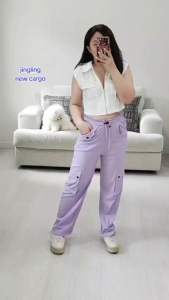 Celana Jogger Wanita Murah Import (IMPHK90 Cargo Trouser 3 Warna)