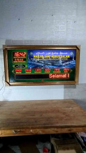 JAM MASJID DIGITAL RUNNING TEXT JADWAL SHOLAT JAM MASJID BESAR 130 X 65 cm