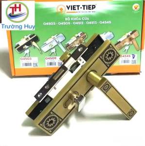 [chính hãng] Hot- khoá cửa phòng tay gạt hoa vân cổ kính Việt Tiệp 04545 dài 200mm - Bảo hành 3 năm