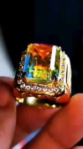 BATU PERMATA KALIMAYA PELANGI INDIA KRISTAL TOP LUSTER PLAYING COLOR