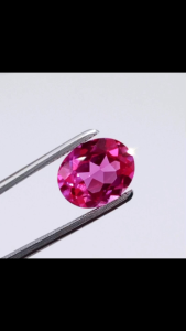 CG Premium Lab-Created Corundum Pink Tourmaline Oval Gemstone 10x8mm custom made for Pendant Ring