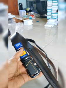 Sabuk resleting ikat pinggang rel sleting pria