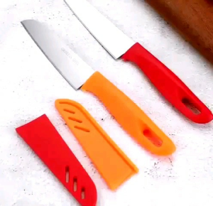 Pisau Dapur Stainless dengan Penutup Tajam