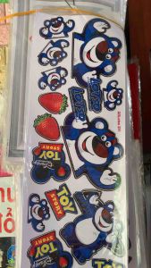 Bộ tem gấu LOTSO dâu màu xanh dương đậm mỗi tờ ngang 30cm dài 70cm hàng nhập Thái Lan chất lượng cao màu sắc bền và đẹp dành trang trí cho tất cả các loại xe giá bán cực tốt bán lẻ như bán sỉ