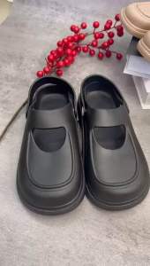 sandal selop wanita bustong karet jelly tebal motif polos LDG 8836