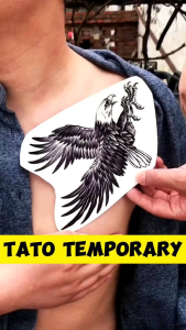 Tattoo Temporer Seri T-009: Motif Bunga Mawar Merah Muda & Elegan