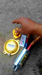 Tutup Oli Tabung Hawa Allumunium & Set Tutup Noken Timing Shogun 125 Smash