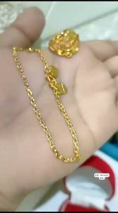 Set gelang dan cincin koin 91 lapis emas 24k