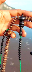 Tasbih kayu liwung kombinasi galih kelor hitam