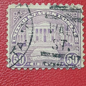 Prangko USA Kuno 50 Cents Arlington Amphitheater Tahun 1922 USED