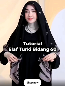 Hijab Galeria Bawal Cotton Readystock Bidang 60