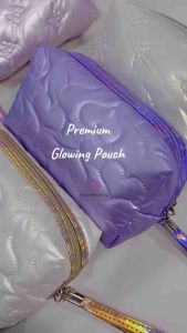 Makeup Bag Glow Ribbon Love Pouch Aesthetic Tas Kosmetik Travel Korean Style Kawai Cute Serbaguna