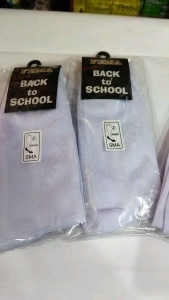 1PASANG kaos kaki SMA polos putih bahan lembut dan tebal
